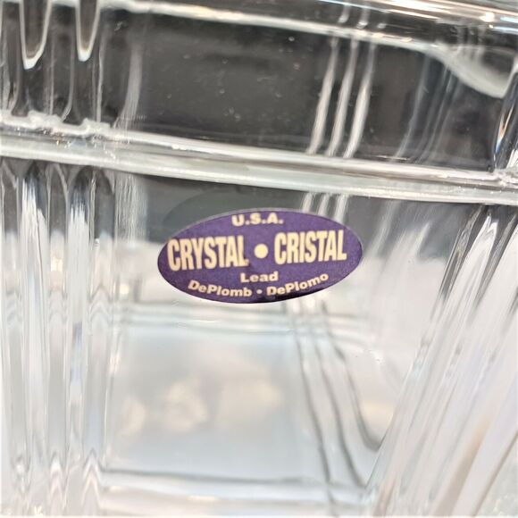 DePlomb Beveled Crystal Box inscribed Rev. Robert E. McLaughlin Faith Foundation - Picture 3 of 5